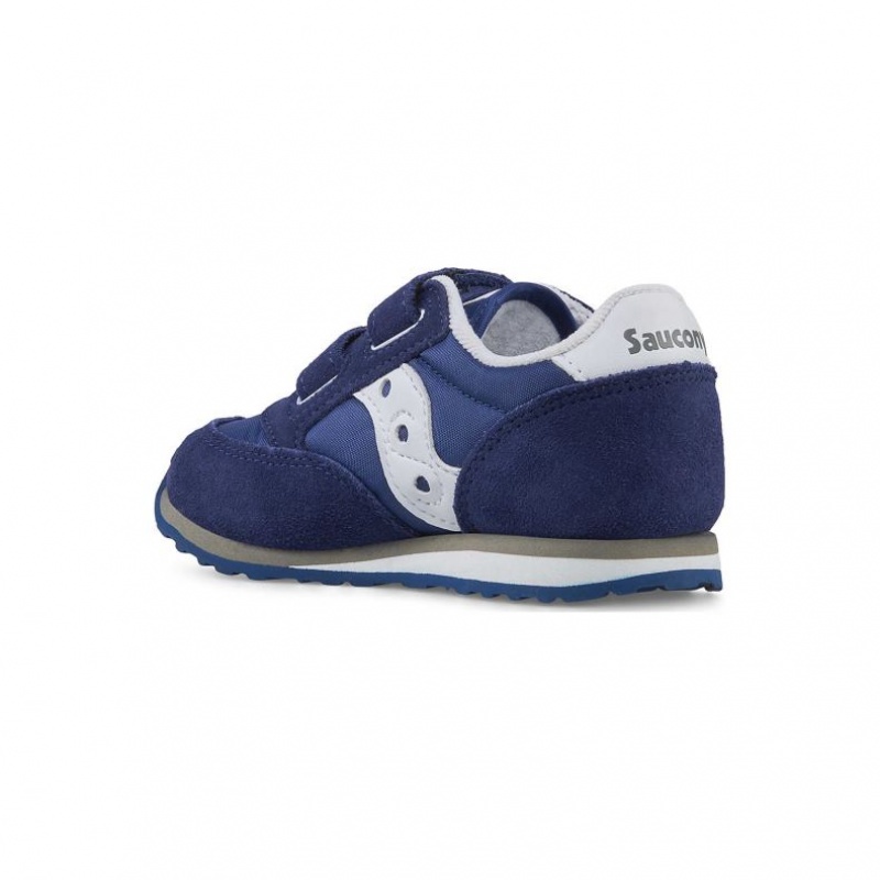 Navy Big Kids' Saucony Jazz Hook & Loop Sneaker | AUS-BNAKO