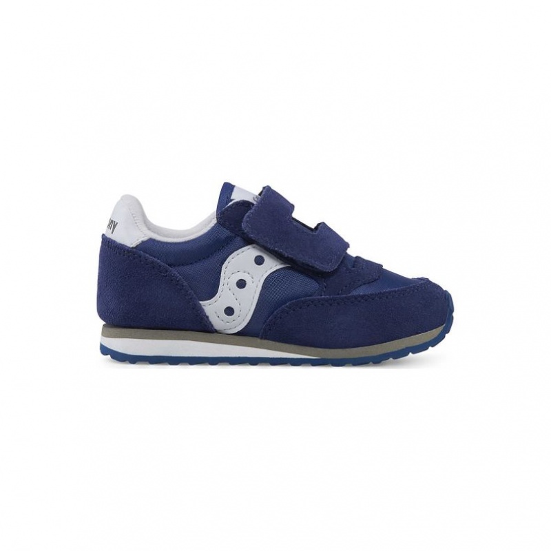 Navy Big Kids\' Saucony Jazz Hook & Loop Sneaker | AUS-BNAKO