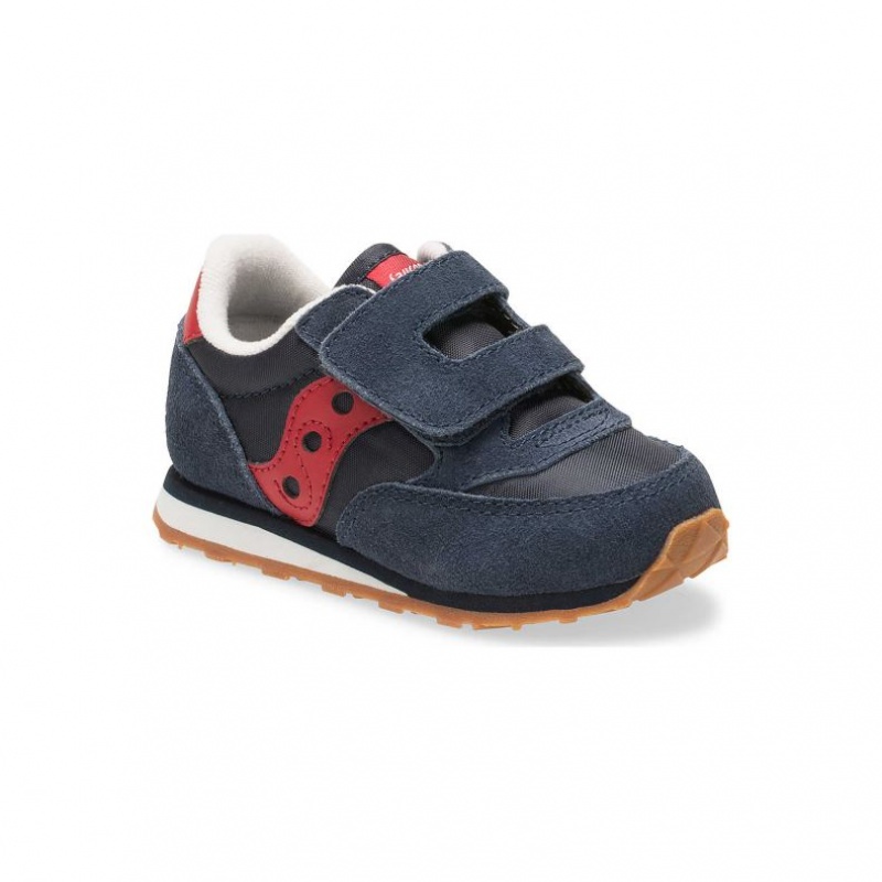 Navy Little Kids' Saucony Baby Jazz Hook & Loop Sneaker | AUSTRALIA-WGFRS