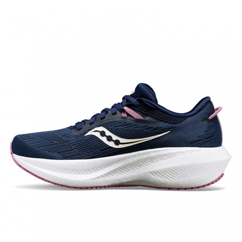 Navy Women's Saucony Triumph 21 Running Shoes | AUSTRALIA-VHFLT