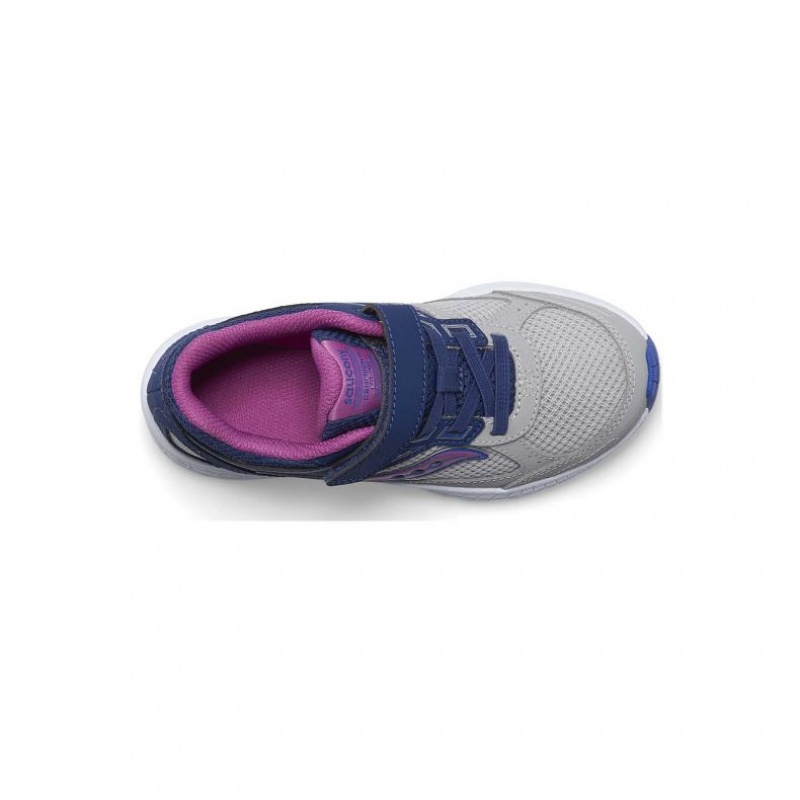 Navy / Grey Big Kids' Saucony Cohesion 14 A/C Sneaker | AUS-XVTUB