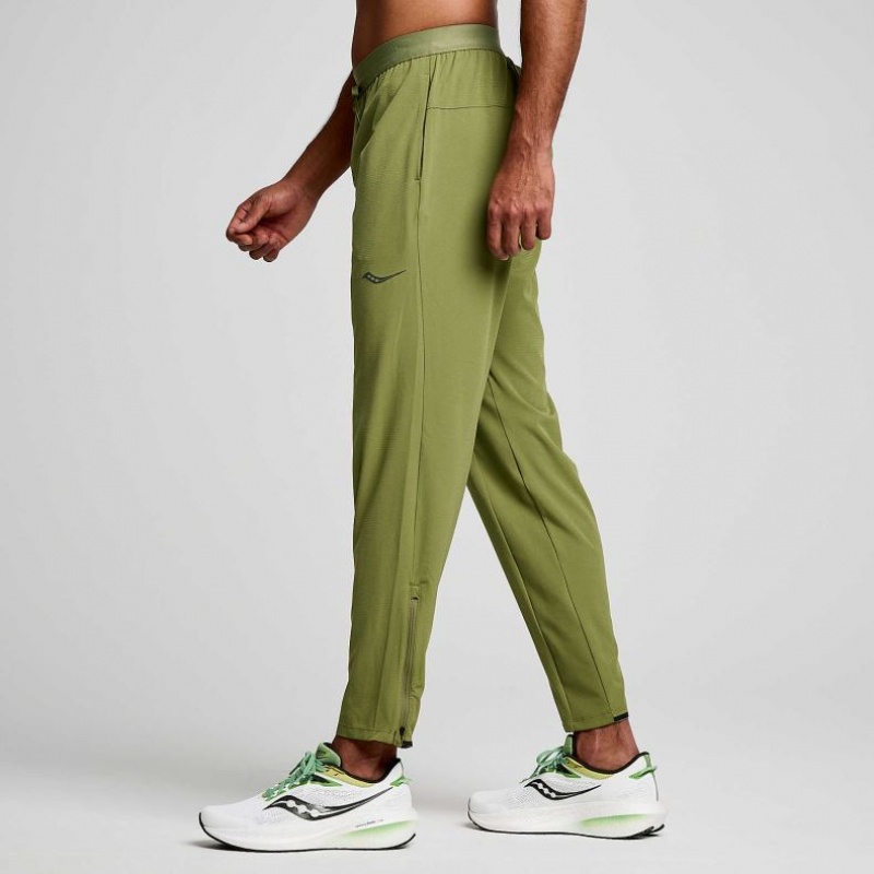 Olive Men's Saucony Boston Woven Jogger | AUS-DHERK