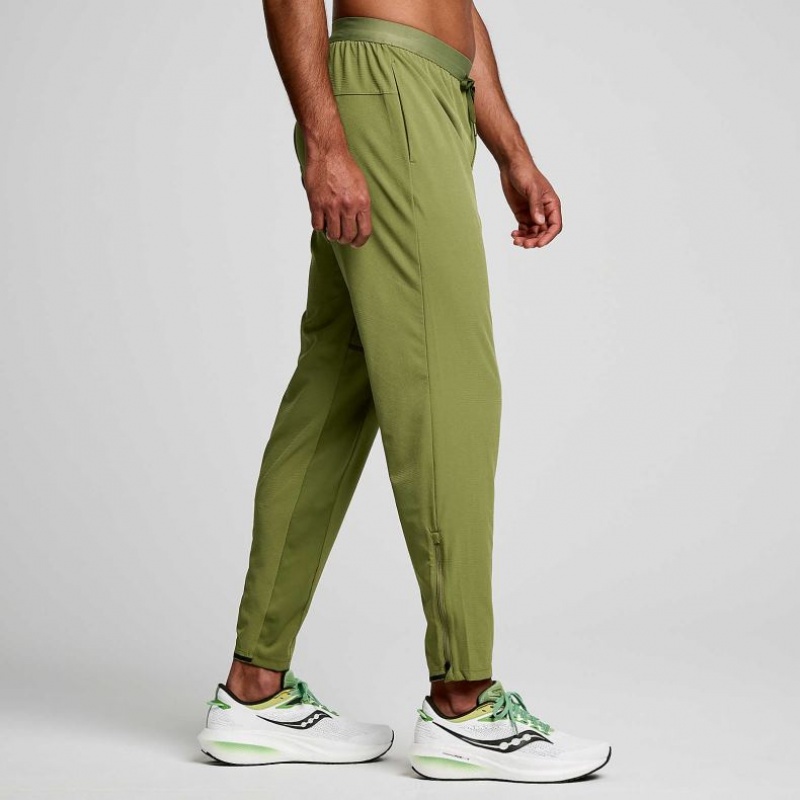 Olive Men's Saucony Boston Woven Jogger | AUS-DHERK