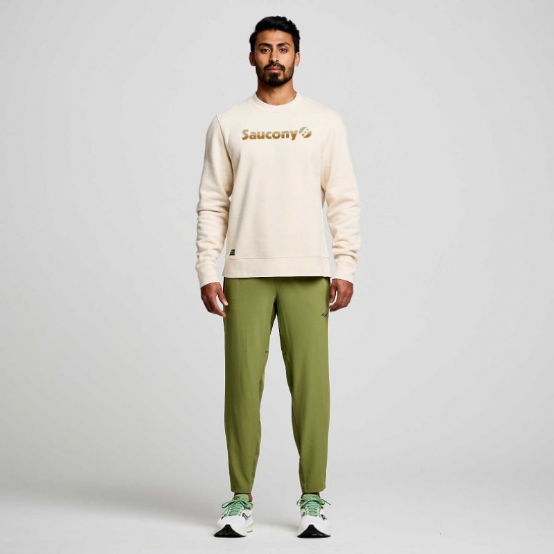 Olive Men's Saucony Boston Woven Jogger | AUS-DHERK