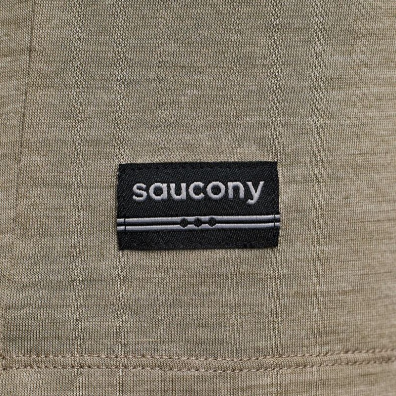 Olive Men's Saucony Peregrine Merino Long Sleeve T-Shirt | AUSTRALIA-XJRZW