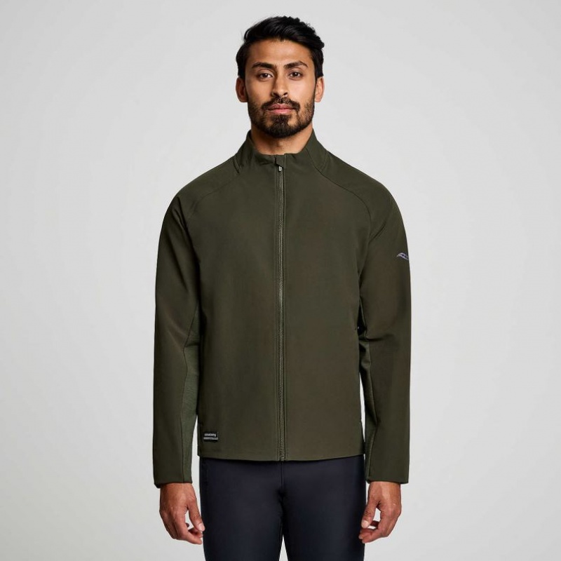 Olive Men\'s Saucony Triumph Jacket | AUS-USBKI