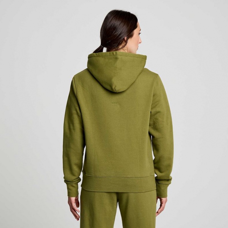 Olive Women's Saucony Recovery Hoodie | AUSTRALIA-NKVRG