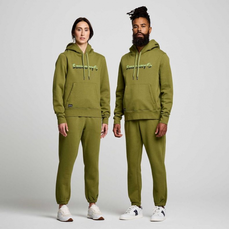 Olive Women's Saucony Recovery Hoodie | AUSTRALIA-NKVRG