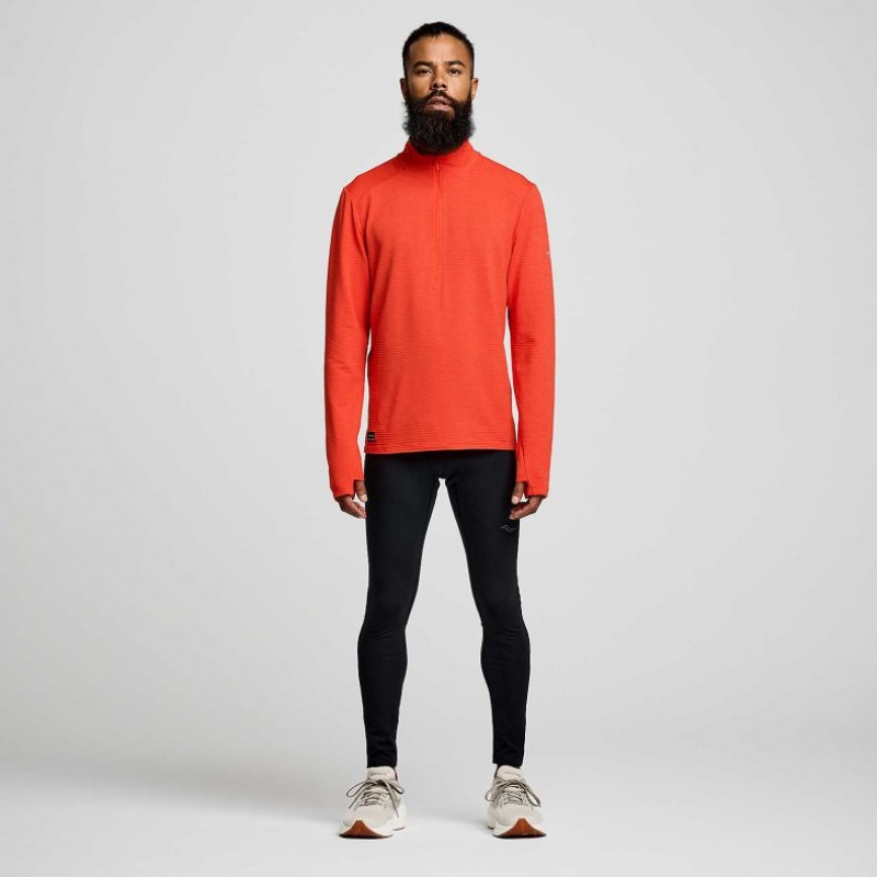 Orange Men's Saucony Triumph 3D 1/2 Zip Sweatshirt | AUS-FAZLO