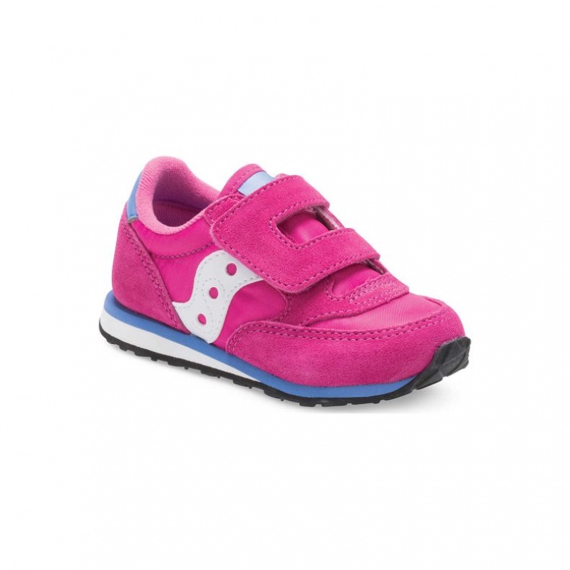 Pink Big Kids' Saucony Jazz Hook & Loop Sneaker | AUS-INCXD