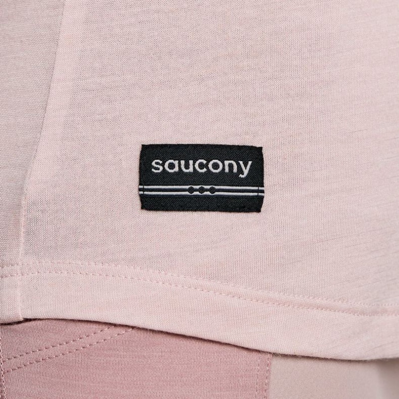 Pink Women's Saucony Peregrine Merino Long Sleeve T-Shirt | AUS-KQCTW