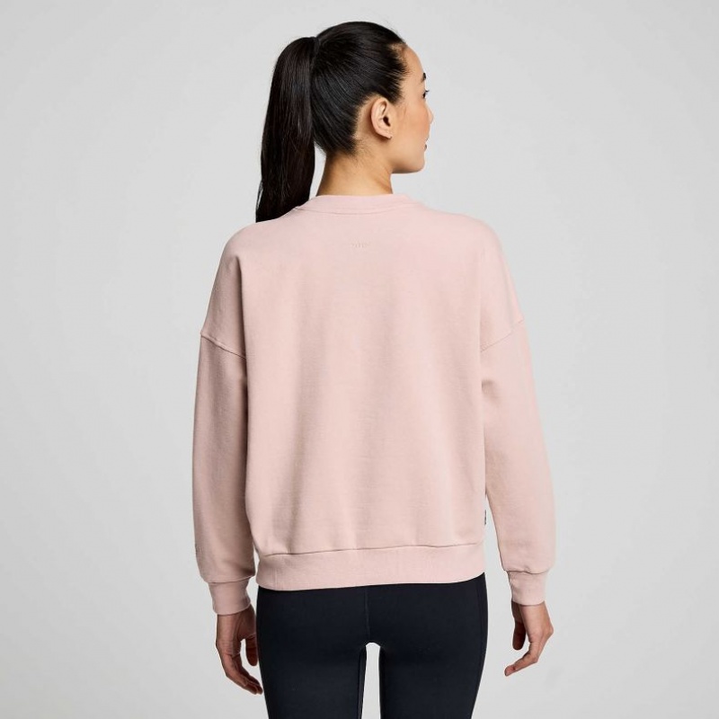 Pink Women's Saucony Recovery Crew Sweatshirt | AUS-KRWAM