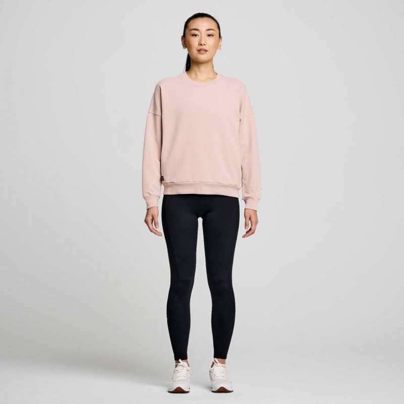 Pink Women's Saucony Recovery Crew Sweatshirt | AUS-KRWAM