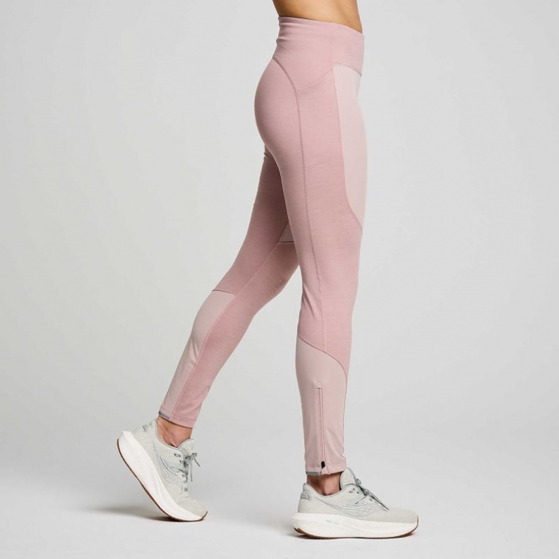 Pink Women's Saucony Runshield Tight | AUS-ONRGE