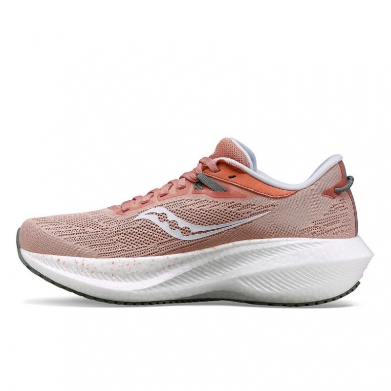 Pink Women's Saucony Triumph 21 Wide Running Shoes | AUSTRALIA-KYGEQ