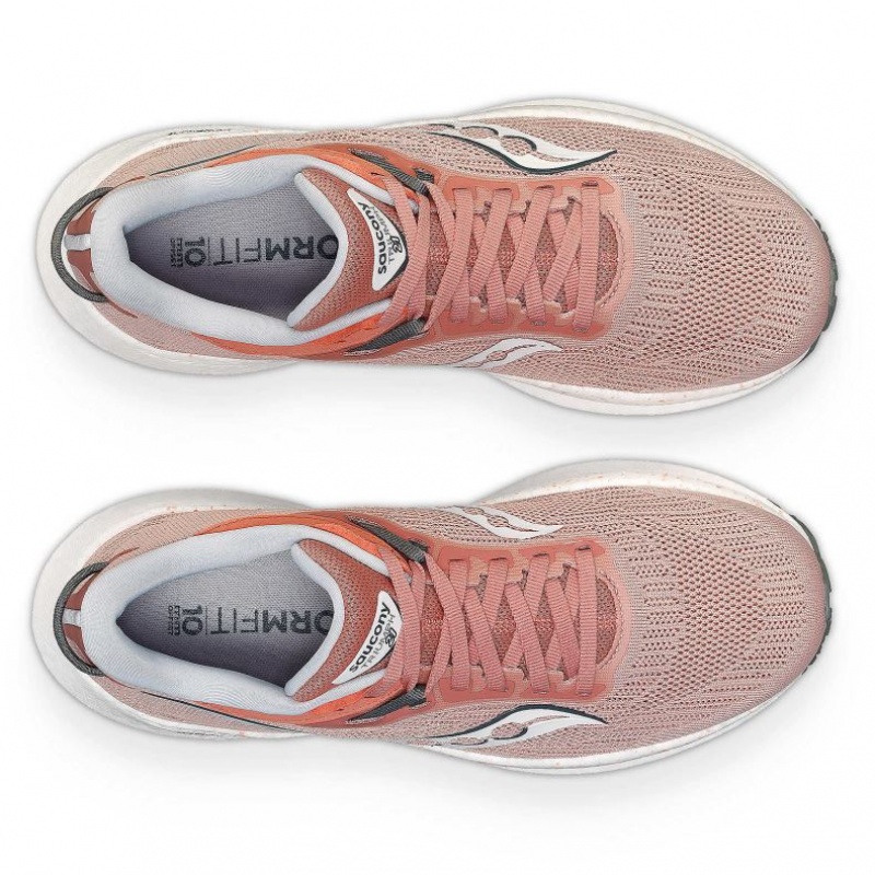 Pink Women's Saucony Triumph 21 Wide Running Shoes | AUSTRALIA-KYGEQ