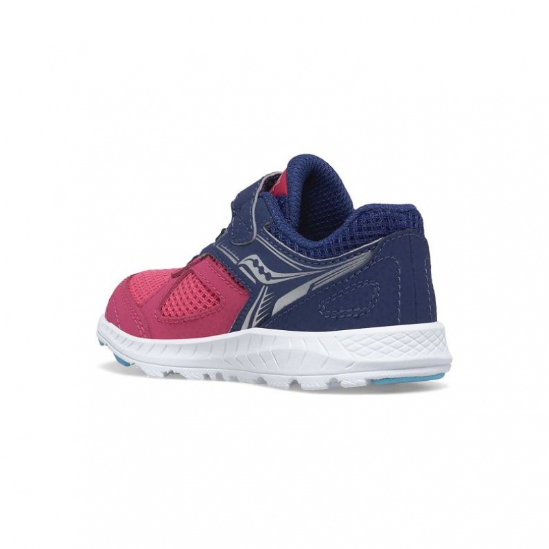 Pink / Navy Little Kids' Saucony Cohesion 14 A/C Jr. Sneaker | AUS-ANSYC