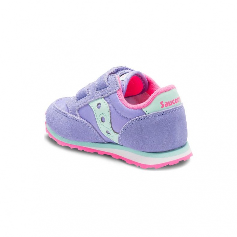 Purple Big Kids' Saucony Jazz Hook & Loop Sneaker | AUS-RTQAU