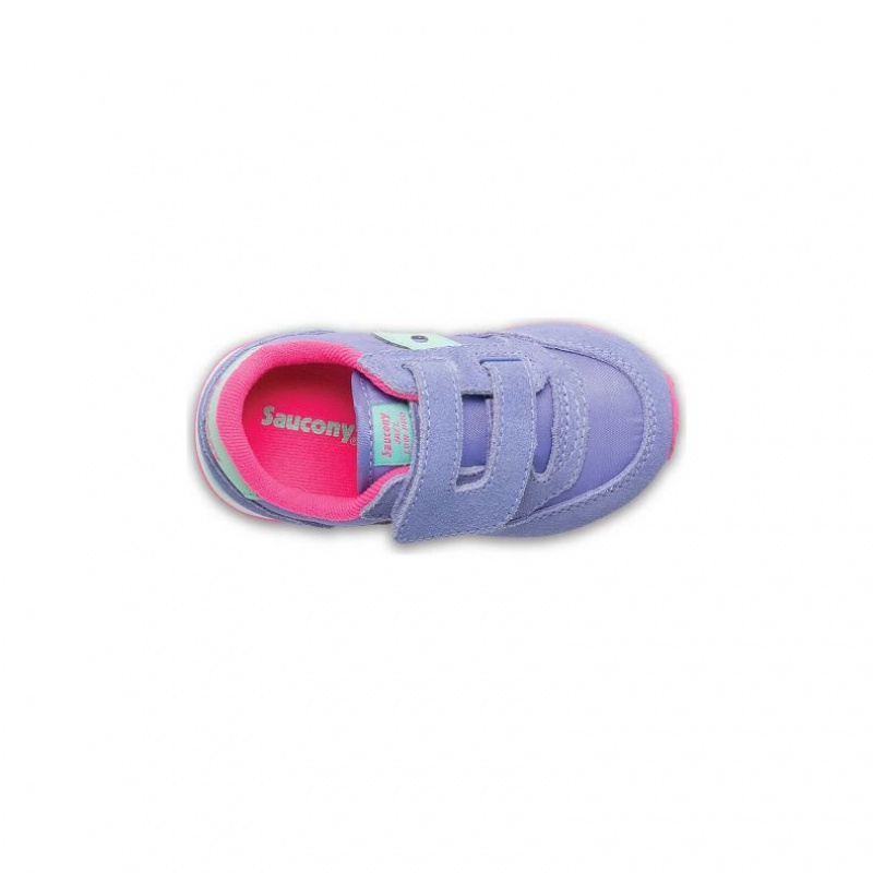 Purple Big Kids' Saucony Jazz Hook & Loop Sneaker | AUS-RTQAU