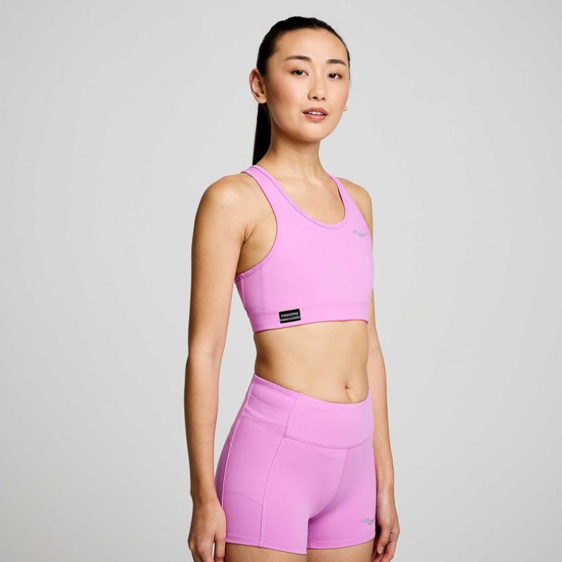 Purple Women's Saucony Fortify Bra | AUSTRALIA-ZRCBN