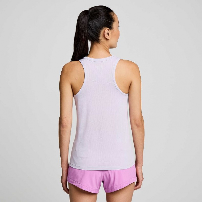 Purple Women's Saucony Stopwatch Singlet | AUS-DXGBL