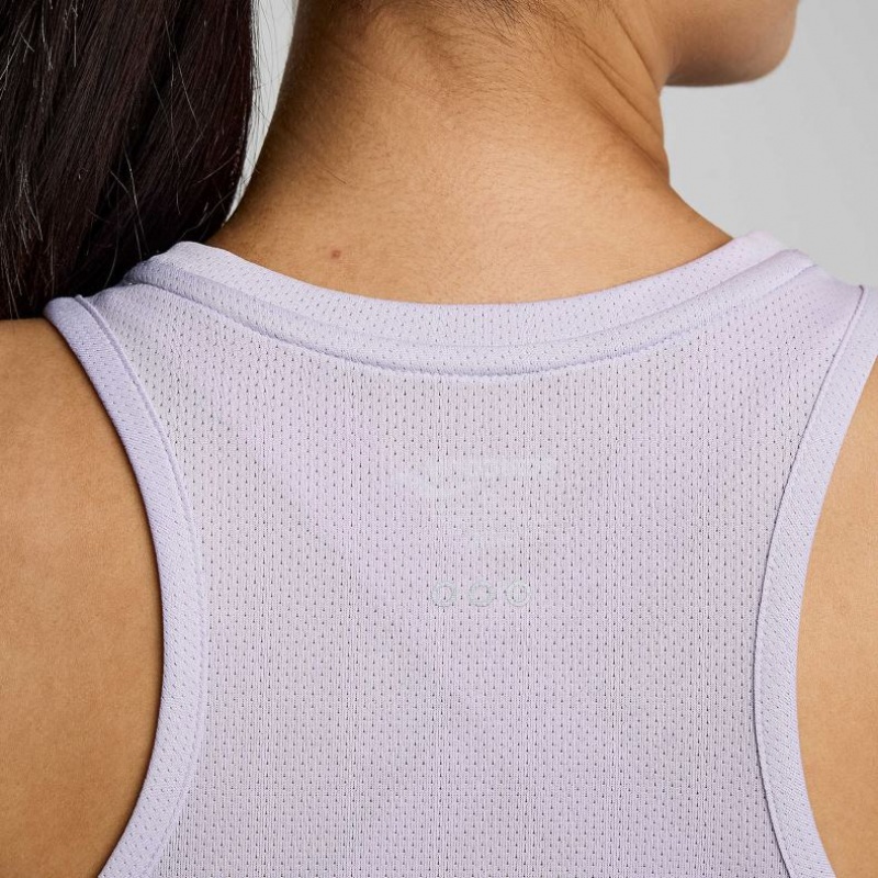 Purple Women's Saucony Stopwatch Singlet | AUS-DXGBL