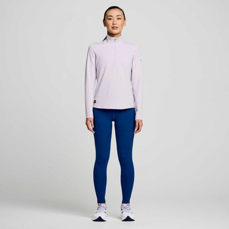 Purple Women's Saucony Triumph 3D 1/2 Zip Sweatshirt | AUSTRALIA-DABCP