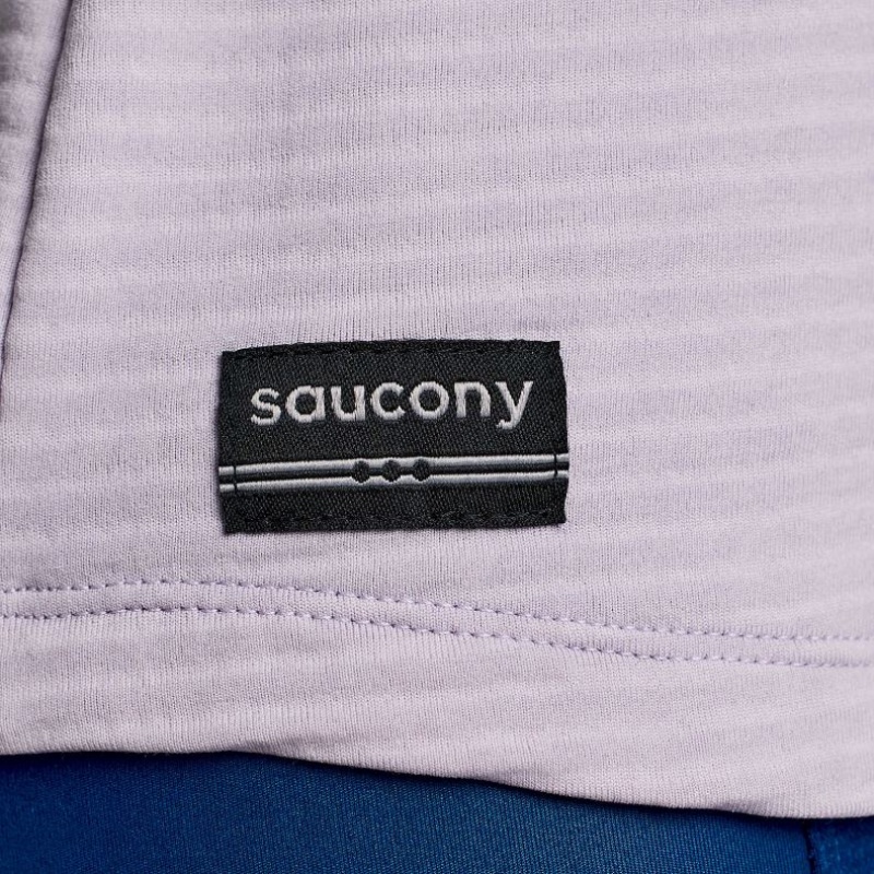 Purple Women's Saucony Triumph 3D Crew Sweatshirt | AUS-DTBKP