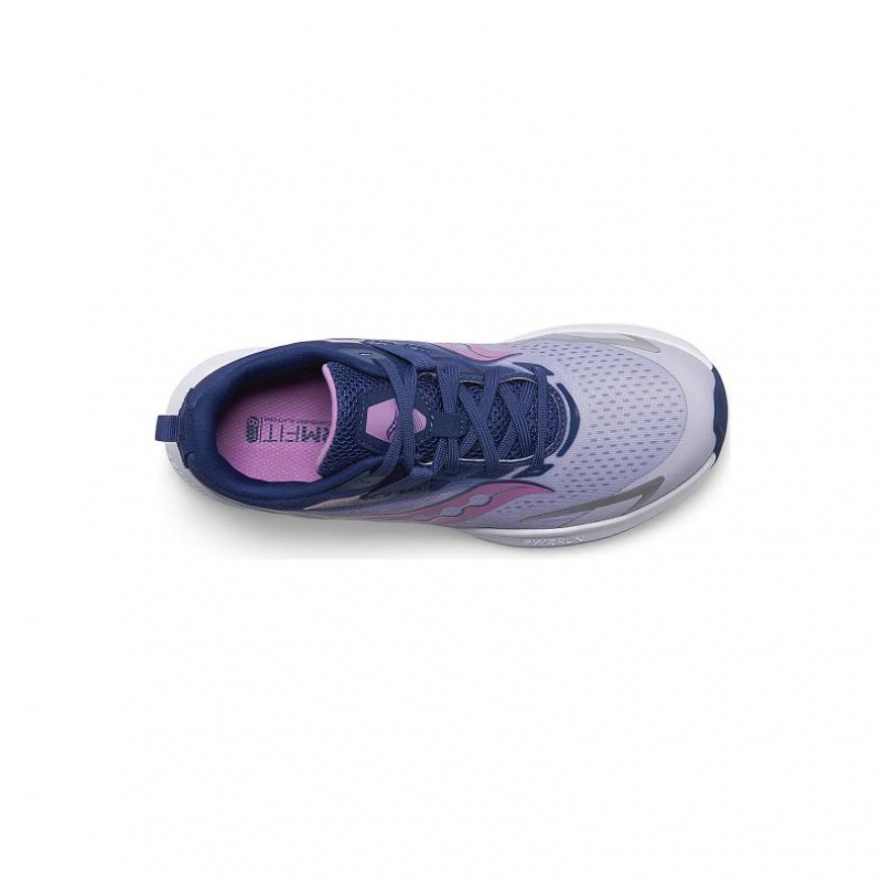 Purple / Indigo Big Kids' Saucony Ride 15 Sneaker | AUSTRALIA-OYRNF