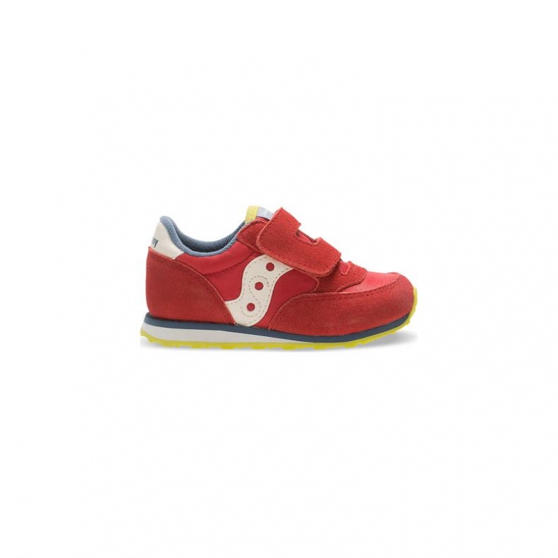 Red Big Kids\' Saucony Jazz Hook & Loop Sneaker | AUSTRALIA-CWRKP