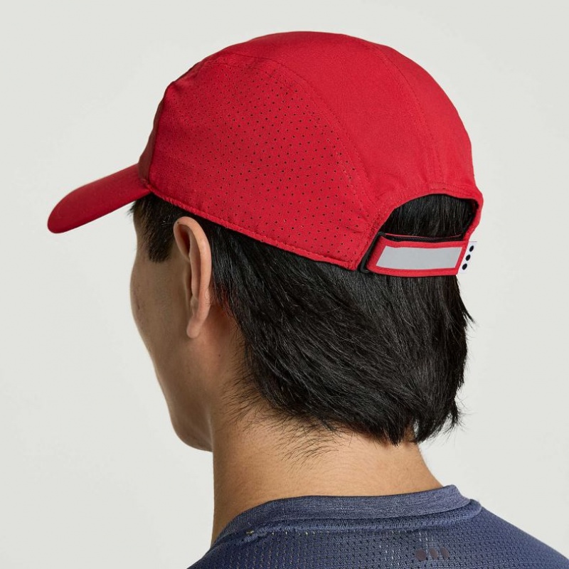 Red Men's Saucony Outpace Hat | AUS-TWMYG