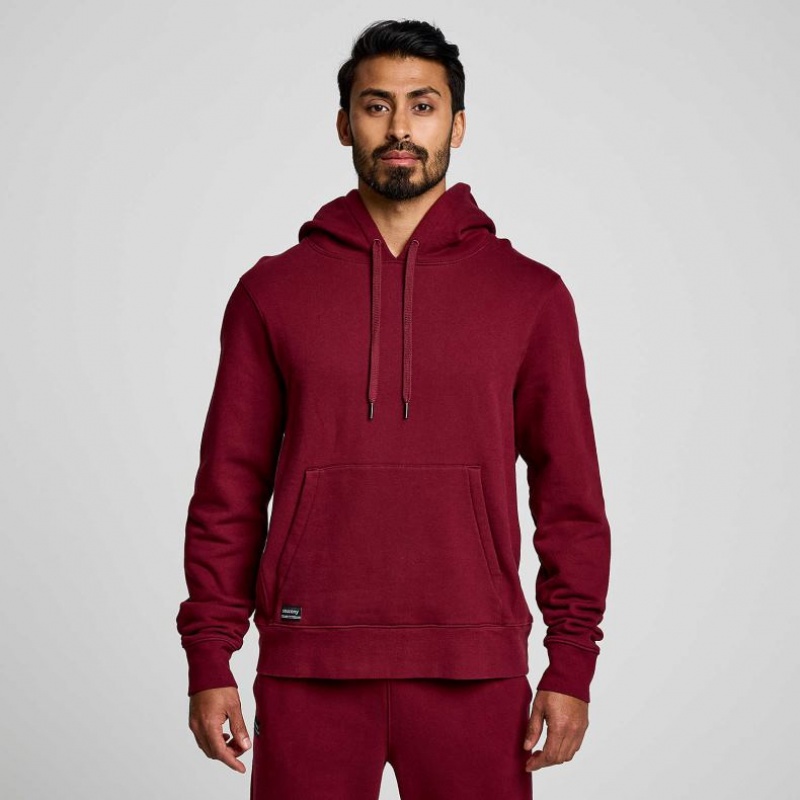 Red Men\'s Saucony Recovery Hoodie | AUS-DACFZ