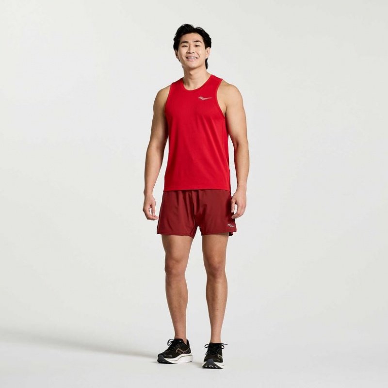 Red Men's Saucony Stopwatch Singlet | AUS-GEYWZ