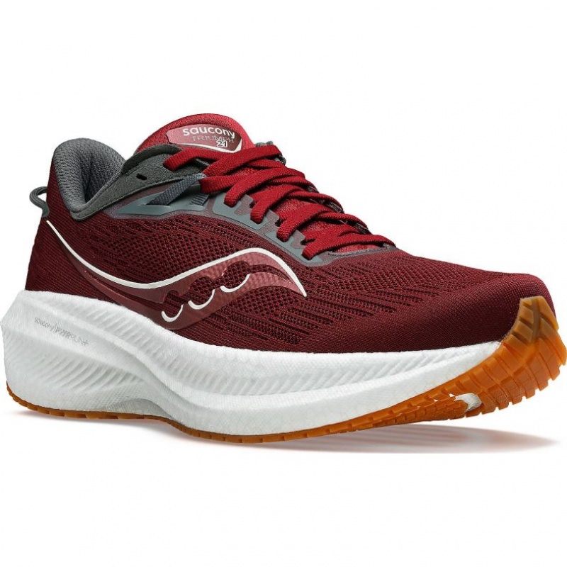 Red Men's Saucony Triumph 21 Running Shoes | AUS-JBZLK