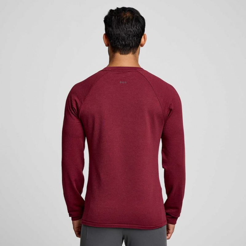 Red Men's Saucony Triumph 3D Crew Sweatshirt | AUSTRALIA-VJPUX