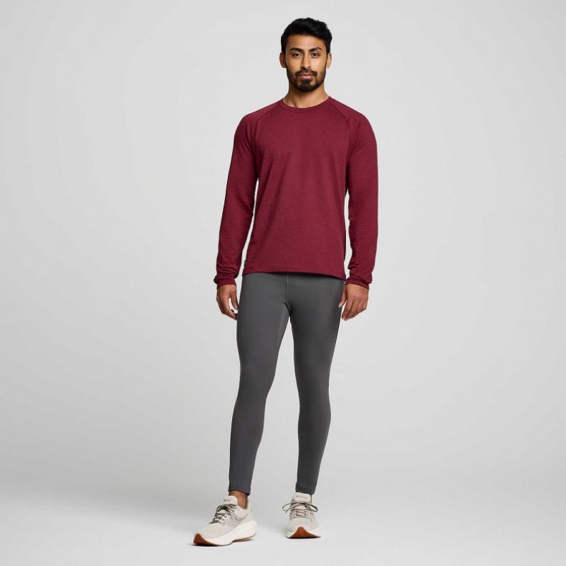 Red Men's Saucony Triumph 3D Crew Sweatshirt | AUSTRALIA-VJPUX