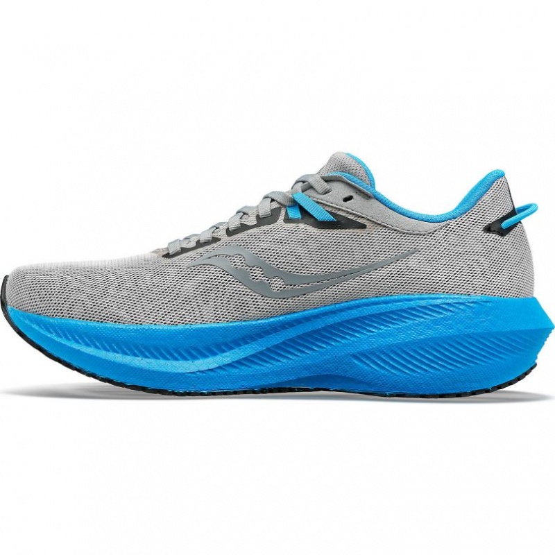 Silver / Blue Men's Saucony Triumph 21 Running Shoes | AUSTRALIA-EGBFQ