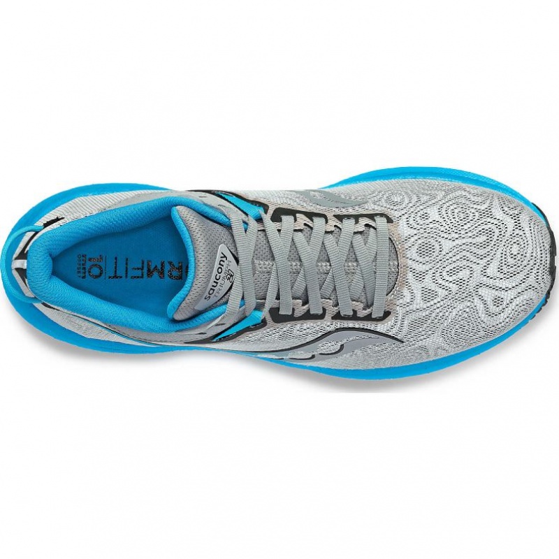 Silver / Blue Men's Saucony Triumph 21 Running Shoes | AUSTRALIA-EGBFQ