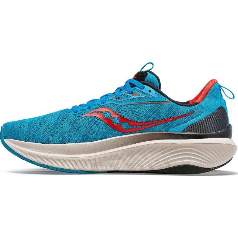 Turquoise Men's Saucony Echelon 9 Running Shoes | AUS-JGHXT