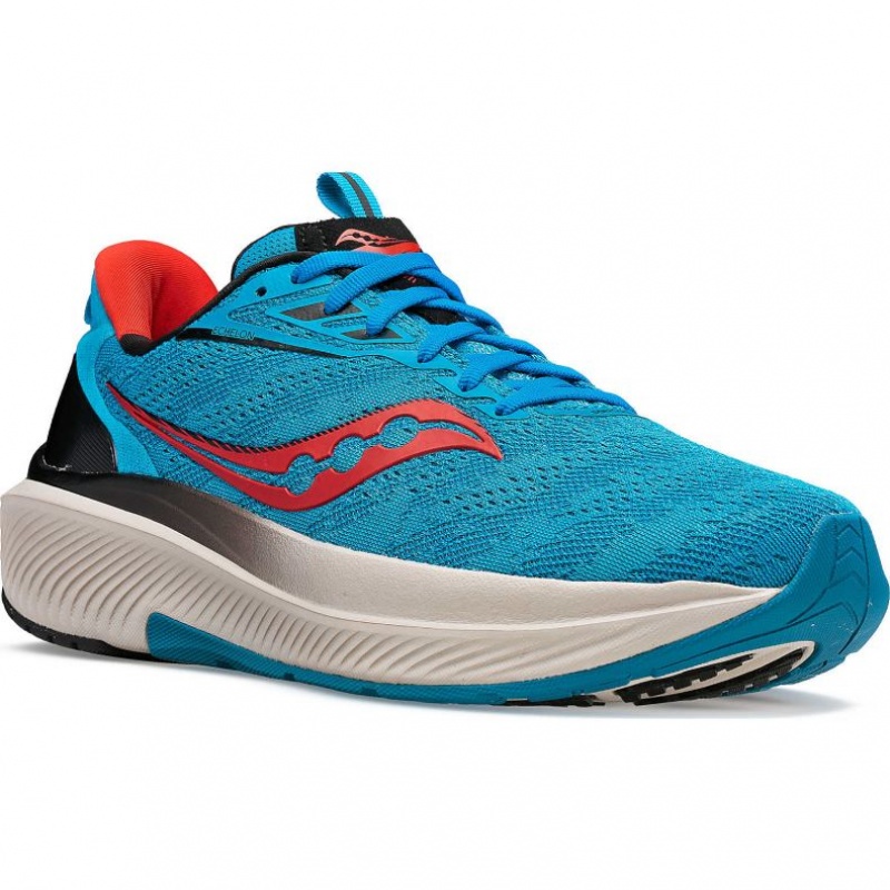 Turquoise Men's Saucony Echelon 9 Running Shoes | AUS-JGHXT