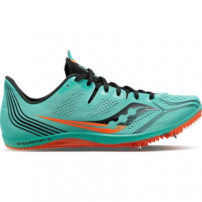 Turquoise Men\'s Saucony Endorphin 3 Spikes | AUSTRALIA-QUGYI