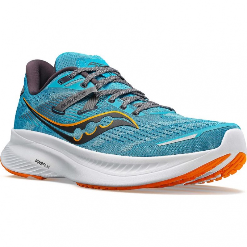 Turquoise Men's Saucony Guide 16 Wide Running Shoes | AUSTRALIA-NQSPH