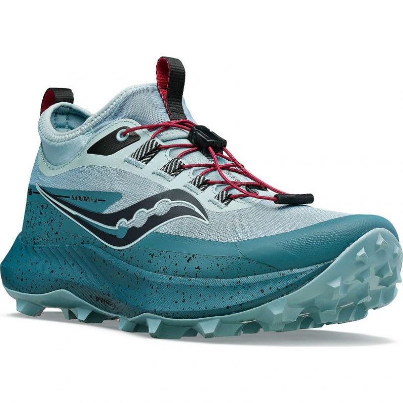 Turquoise Women's Saucony Peregrine 13 ST Trail Running Shoes | AUSTRALIA-KEGJM