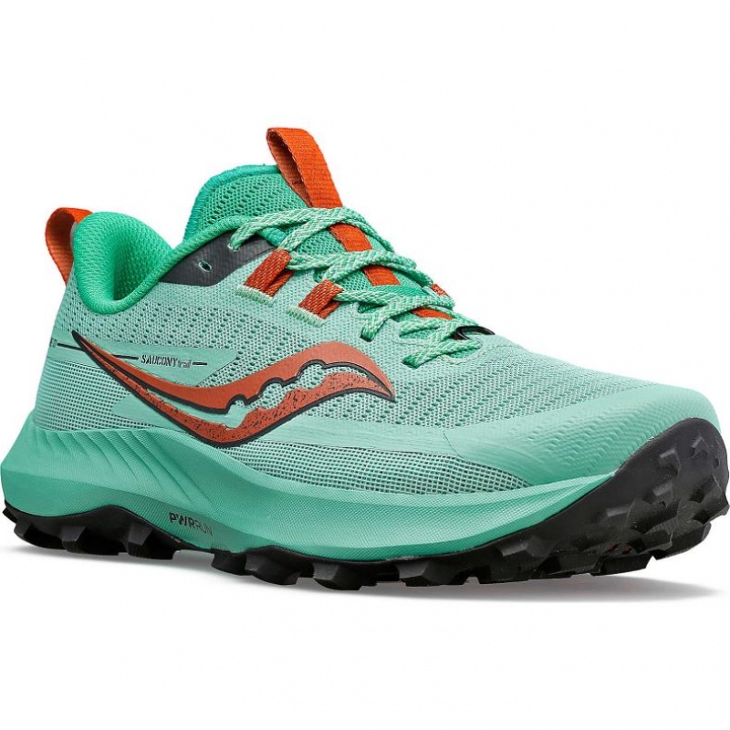 Turquoise Women's Saucony Peregrine 13 Trail Running Shoes | AUSTRALIA-FWAXR