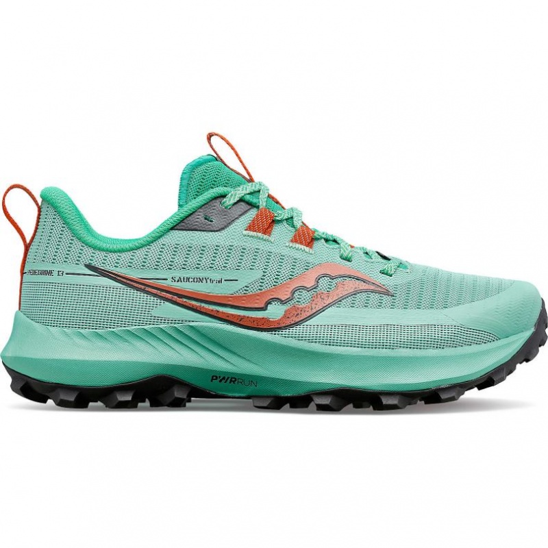 Turquoise Women\'s Saucony Peregrine 13 Trail Running Shoes | AUSTRALIA-FWAXR