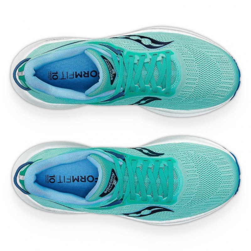 Turquoise Women's Saucony Triumph 21 Running Shoes | AUSTRALIA-KUEBX