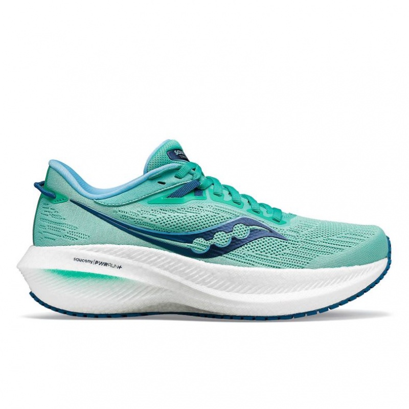 Turquoise Women\'s Saucony Triumph 21 Running Shoes | AUSTRALIA-KUEBX