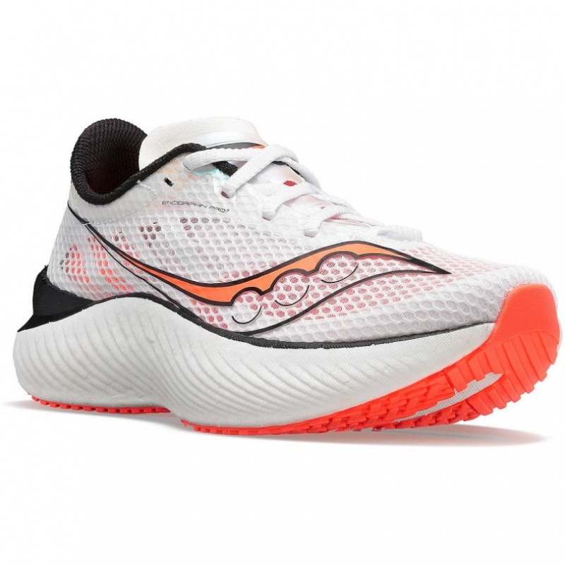 White Men's Saucony Endorphin Pro 3 Running Shoes | AUS-FEQKM