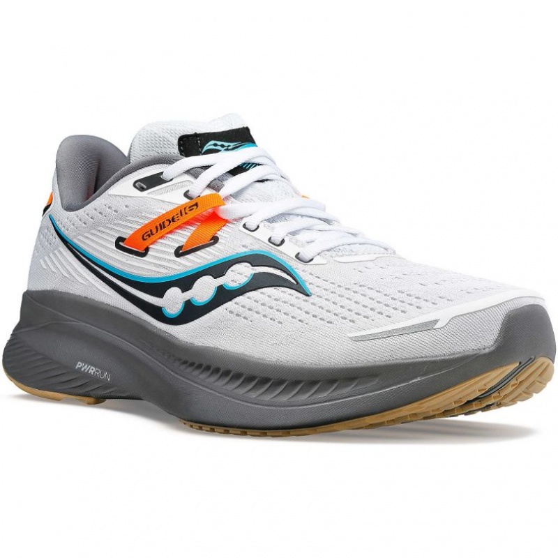 White Men's Saucony Guide 16 Running Shoes | AUSTRALIA-RGDBW