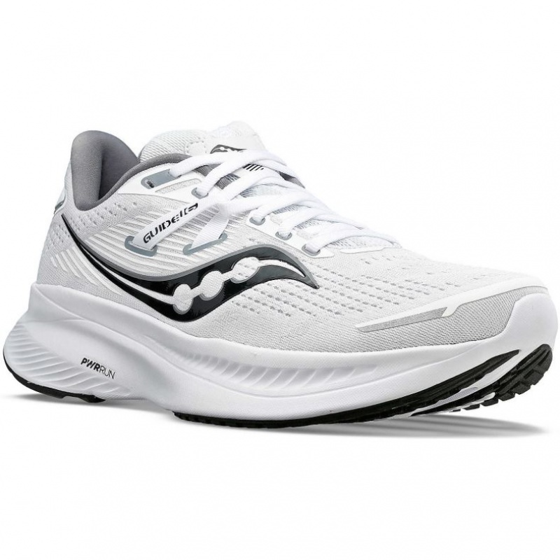 White Men's Saucony Guide 16 Running Shoes | AUS-JNAYO